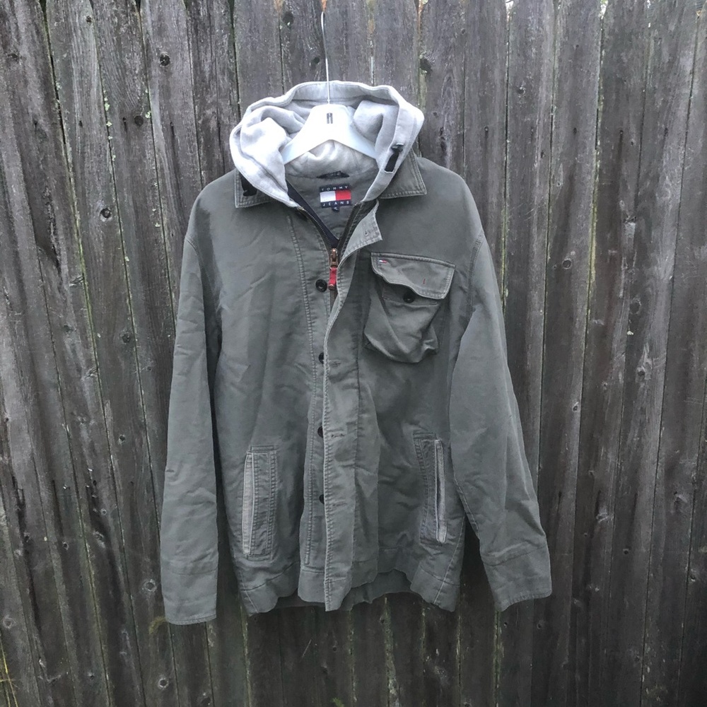 Tommy Jeans Hilfiger Olive Utility Hooded